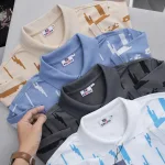 Áo Thun Polo Nam - Áo Thun Nam Cổ Bẻ In Họa Tiết Sọc Bền Đẹp Có Big Size