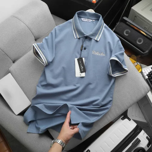 Áo Thun Polo Nam - Áo Thun Nam Cổ Bẻ Phối Sọc Cổ Và Tay Trước Ngực Thêu Logo Bền Đẹp Có Big Size