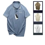 Áo Thun Polo Nam - Áo Thun Nam Cổ Bẻ Phối Sọc Cổ Và Tay Trước Ngực Thêu Logo Bền Đẹp Có Big Size