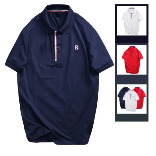 Áo Thun Polo Nam - Áo Thun Nam Cổ Bẻ Phối Sọc Và Thêu Logo Trước Ngực Bền Đẹp Có Big Size