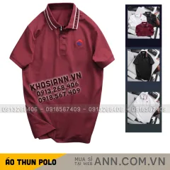 Áo Thun Polo Nam - Áo Thun Nam Cổ Bẻ Thêu Logo Trước Ngực Và Phối Sọc Chữ Cổ Áo Bền Đẹp Có Big Size