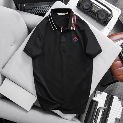 Áo Thun Polo Nam - Áo Thun Nam Cổ Bẻ Thêu Logo Trước Ngực Và Phối Sọc Chữ Cổ Áo Bền Đẹp Có Big Size
