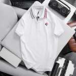 Áo Thun Polo Nam - Áo Thun Nam Cổ Bẻ Thêu Logo Trước Ngực Và Phối Sọc Chữ Cổ Áo Bền Đẹp Có Big Size
