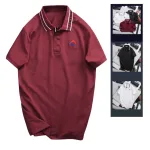 Áo Thun Polo Nam - Áo Thun Nam Cổ Bẻ Thêu Logo Trước Ngực Và Phối Sọc Chữ Cổ Áo Bền Đẹp Có Big Size