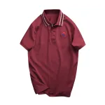 Áo Thun Polo Nam - Áo Thun Nam Cổ Bẻ Thêu Logo Trước Ngực Và Phối Sọc Chữ Cổ Áo Bền Đẹp Có Big Size