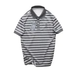 Áo Thun Polo Nam - Áo Thun Nam Phối Sọc Thêu Logo Trước Ngực Trẻ Trung Bigsize