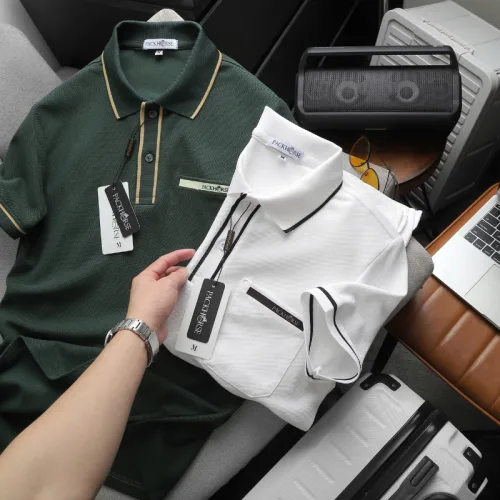 Áo Thun Polo Nam Cao Cấp - Áo Thun Nam Cổ Bẻ Phối Viền Có Túi Trước Ngực Và In Logo Bền Đẹp Big Size
