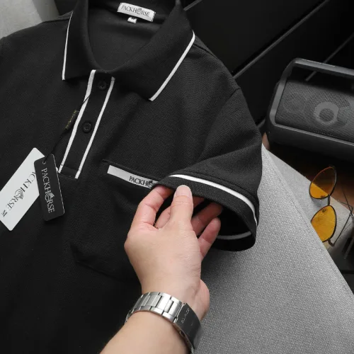 Áo Thun Polo Nam Cao Cấp - Áo Thun Nam Cổ Bẻ Phối Viền Có Túi Trước Ngực Và In Logo Bền Đẹp Big Size