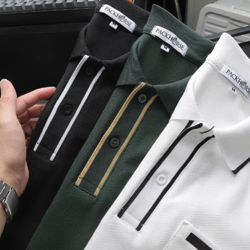 Áo Thun Polo Nam Cao Cấp - Áo Thun Nam Cổ Bẻ Phối Viền Có Túi Trước Ngực Và In Logo Bền Đẹp Big Size
