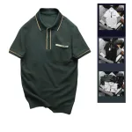 Áo Thun Polo Nam Cao Cấp - Áo Thun Nam Cổ Bẻ Phối Viền Có Túi Trước Ngực Và In Logo Bền Đẹp Big Size