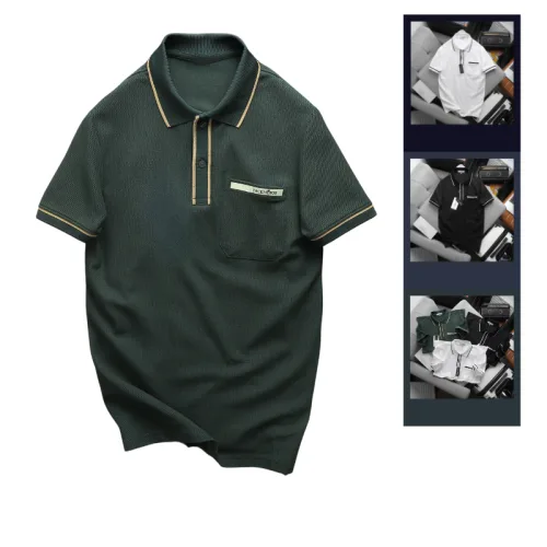 Áo Thun Polo Nam Cao Cấp - Áo Thun Nam Cổ Bẻ Phối Viền Có Túi Trước Ngực Và In Logo Bền Đẹp Big Size