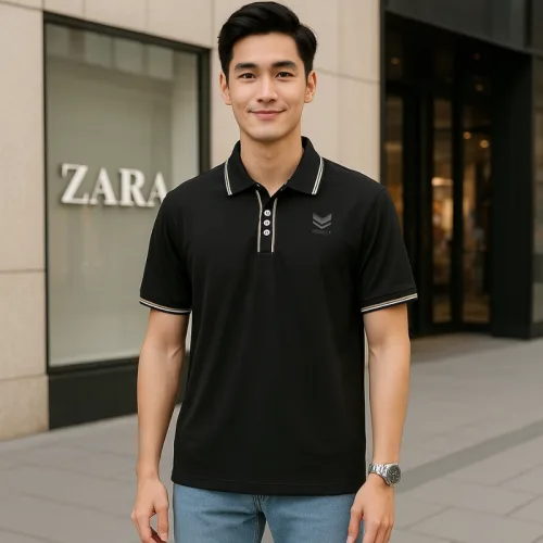Áo Thun Nam Pack Horse Polo Cổ Bẻ In Logo Chữ Prefect