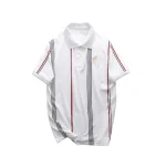 Áo Thun Polo Nam Cổ Bẻ Phối Sọc Và Thêu Logo Trước Ngực Bền Đẹp Có Big Size