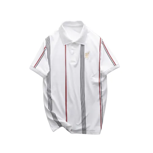 Áo Thun Polo Nam Cổ Bẻ Phối Sọc Và Thêu Logo Trước Ngực Bền Đẹp Có Big Size