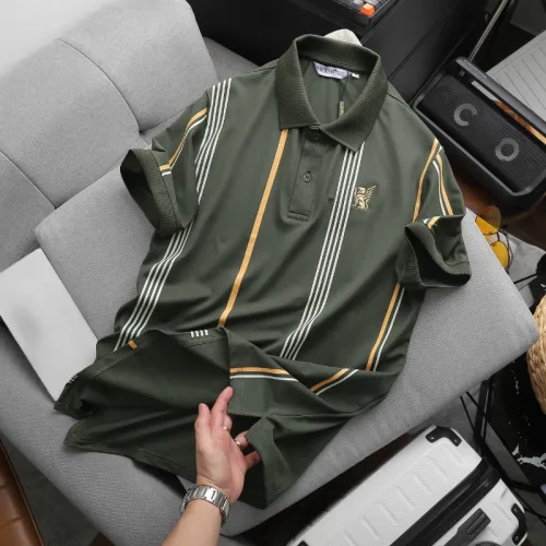 Áo Thun Polo Nam Cổ Bẻ Phối Sọc Và Thêu Logo Trước Ngực Bền Đẹp Có Big Size
