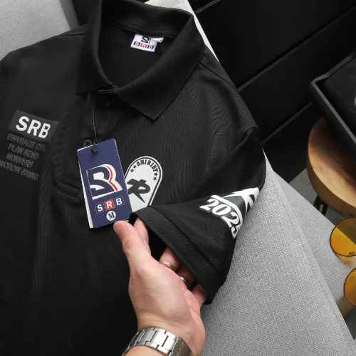 Áo Thun Polo Nam In Chữ Trước Ngực Và Vai Trái Cao Cấp Big Size