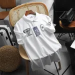 Áo Thun Polo Nam In Chữ Trước Ngực Và Vai Trái Cao Cấp Big Size