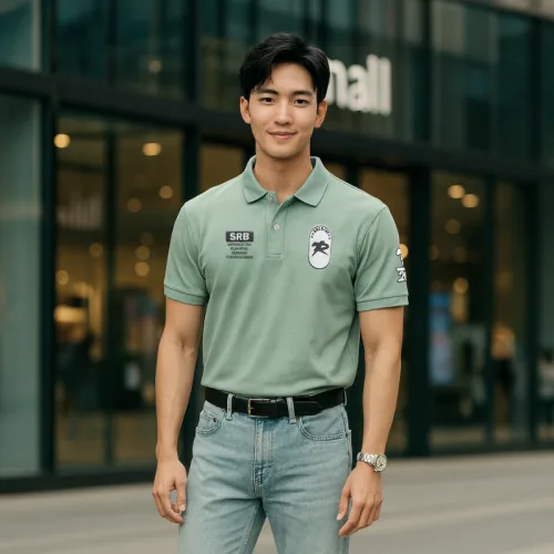 Áo Thun Polo Nam In Chữ Trước Ngực Và Vai Trái Cao Cấp Big Size