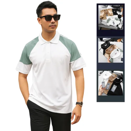 Áo Thun Polo Nam Phối Màu Ở Tay Áo BigSize Từ 50-90kg