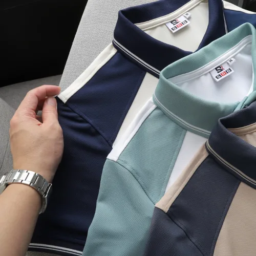 Áo Thun Polo Nam Phối Màu Và In Hình Gấu Trước Ngực BigSize Từ 50-90kg