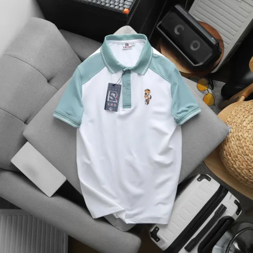 Áo Thun Polo Nam Phối Màu Và In Hình Gấu Trước Ngực BigSize Từ 50-90kg