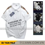 Áo Thun Polo Nam Phối Sọc Chữ Ở Vai Áo Có Big Size