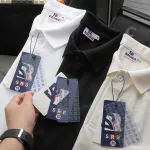 Áo Thun Polo Nam Phối Sọc Chữ Ở Vai Áo Có Big Size