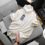 Áo Thun Polo Nam Phối Sọc Chữ Ở Vai Áo Có Big Size