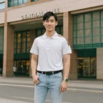 Áo Thun Polo Nam Phối Sọc Chữ Ở Vai Áo Có Big Size