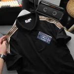 Áo Thun Polo Nam Phối Sọc Chữ Ở Vai Áo Có Big Size