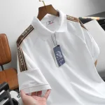 Áo Thun Polo Nam Phối Sọc Chữ Ở Vai Áo Có Big Size