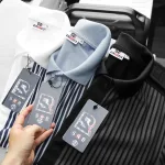 Áo Thun Polo Nam Phối Sọc Dọc Trước Ngực Và Tay Áo BigSize Từ 50-90kg