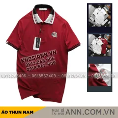 Áo Thun Polo Nam Phối Sọc In Logo Trước Ngực (Big Size)