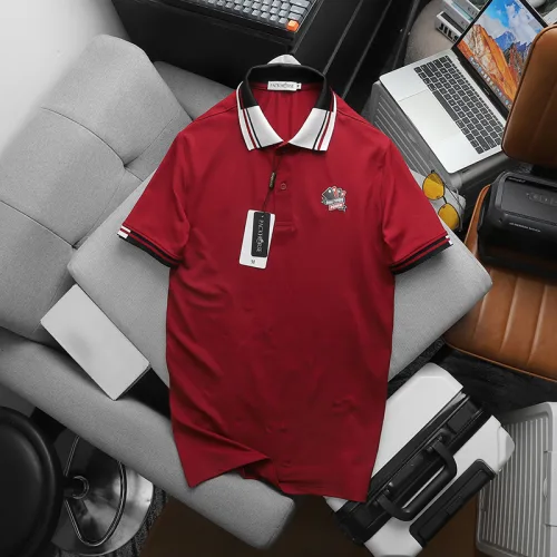 Áo Thun Polo Nam Phối Sọc In Logo Trước Ngực (Big Size)
