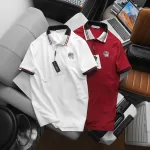 Áo Thun Polo Nam Phối Sọc In Logo Trước Ngực (Big Size)