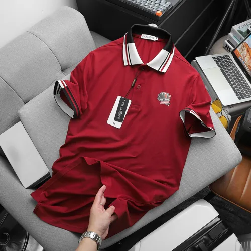 Áo Thun Polo Nam Phối Sọc In Logo Trước Ngực (Big Size)