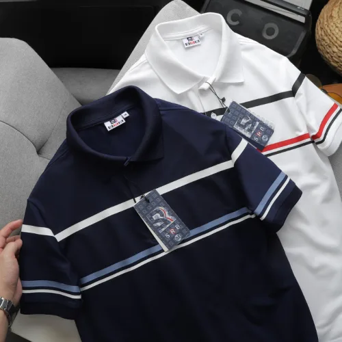 Áo Thun Polo Nam Phối Sọc Ngang Bigsize Từ 50-90kg