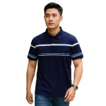 Áo Thun Polo Nam Phối Sọc Ngang Bigsize Từ 50-90kg