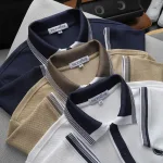 Áo Thun Polo Nam Thêu Logo Chữ N Style Trước Ngực Phối Viền Màu Tay Và Cổ Áo (Size 45-95kg)