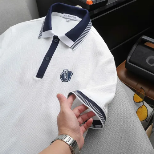 Áo Thun Polo Nam Thêu Logo Chữ N Style Trước Ngực Phối Viền Màu Tay Và Cổ Áo (Size 45-95kg)