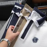 Áo Thun Polo Nam Thêu Logo Chữ N Style Trước Ngực Phối Viền Màu Tay Và Cổ Áo (Size 45-95kg)