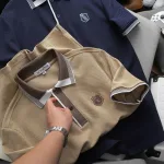 Áo Thun Polo Nam Thêu Logo Chữ N Style Trước Ngực Phối Viền Màu Tay Và Cổ Áo (Size 45-95kg)