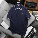Áo Thun Polo Nam Thêu Logo Chữ N Style Trước Ngực Phối Viền Màu Tay Và Cổ Áo (Size 45-95kg)
