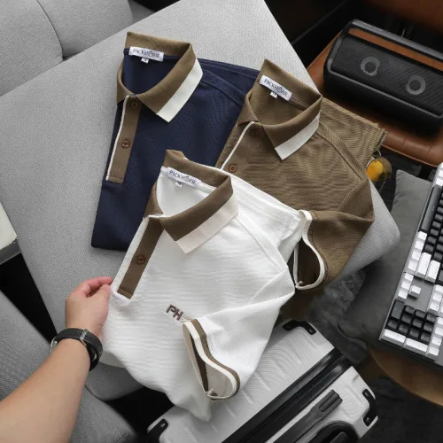 Áo Thun Polo Nam Thêu Logo Chữ Ph First Choice Trước Ngực Và Phối Viền Màu