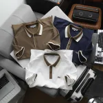 Áo Thun Polo Nam Thêu Logo Chữ Ph First Choice Trước Ngực Và Phối Viền Màu
