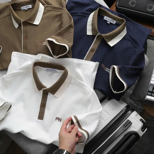 Áo Thun Polo Nam Thêu Logo Chữ Ph First Choice Trước Ngực Và Phối Viền Màu