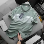 Áo Thun Polo Srn Giri Nam Phối Sọc Ngang Trước Ngực Và Tay Áo BigSize Từ 50-90kg