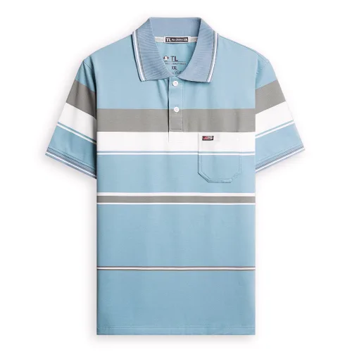 Áo Thun Sọc Có Cổ Nam Trung Niên Có Túi Thun Cotton Cao Cấp (Có size 3x)