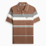 Áo Thun Sọc Có Cổ Nam Trung Niên Có Túi Thun Cotton Cao Cấp (Có size 3x)