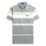 Áo Thun Sọc Có Cổ Nam Trung Niên Có Túi Thun Cotton Cao Cấp (Có size 3x)